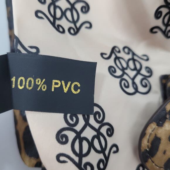 Jessica Simpson leopard print kiss lock fold over crossbody clutch brown Y2K - Picture 7 of 10